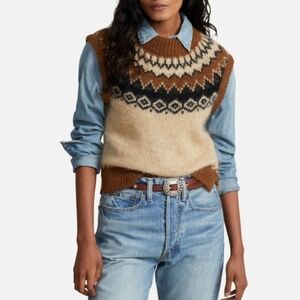 Polo by Ralph Lauren Fair Isle Wool-Blend Sleeveless Sweater